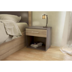 Zoom COMODINO NIGHTSTAND GRIGIO E OLMO