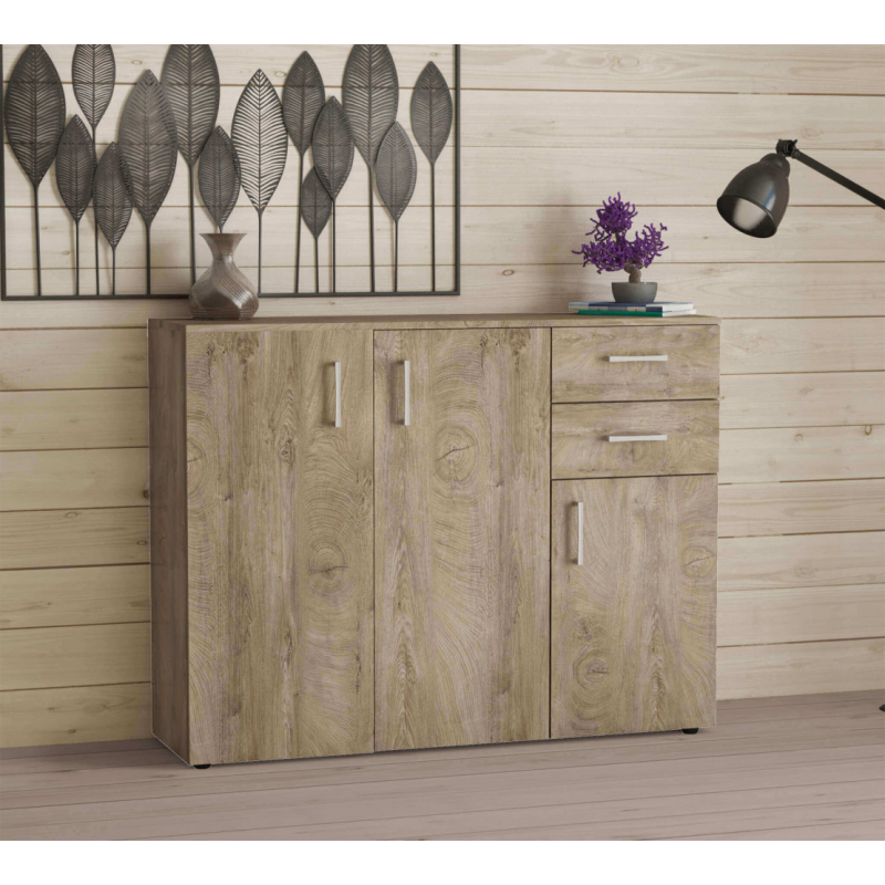 Mobile Flexi rovere chiaro moderno salvaspazio per casa