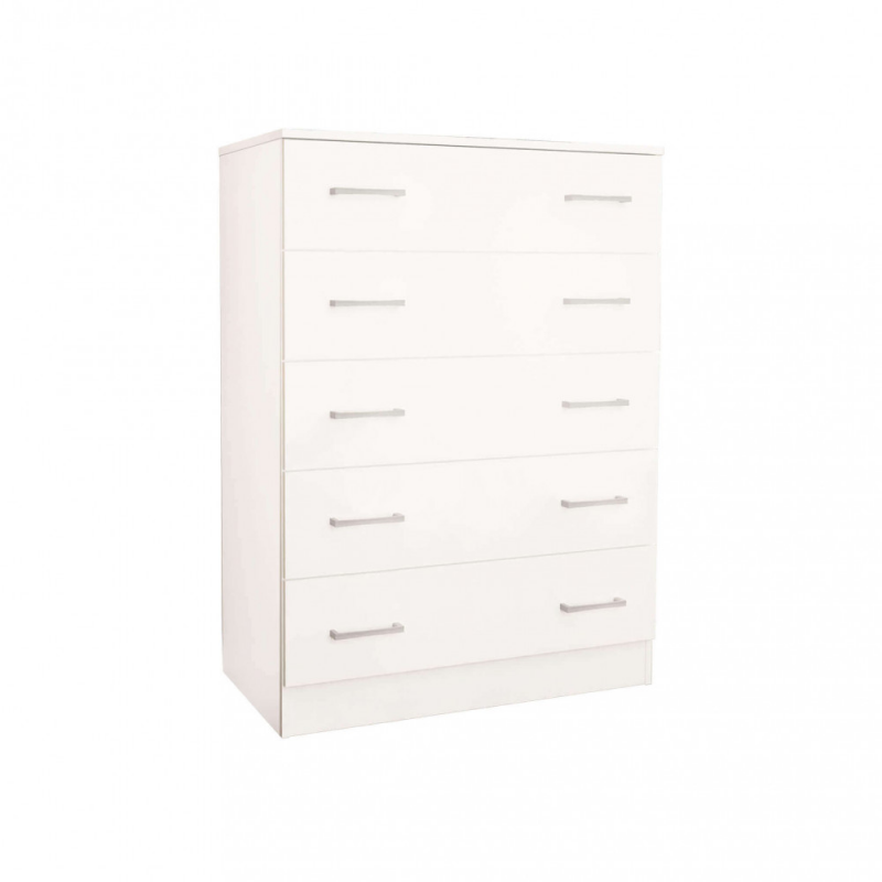 Mobile 5 cassetti bianco moderno salvaspazio per casa