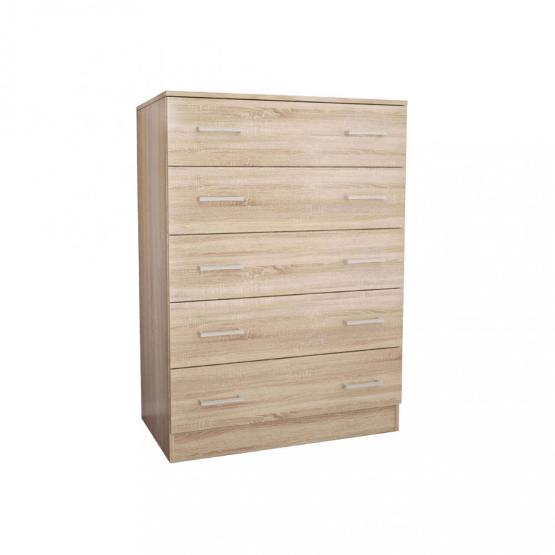 Mobile 5 cassetti quercia chiaro moderno salvaspazio casa