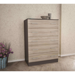 Zoom MOBILE 5 CASSETTI 5 GRIGIO E OLMO