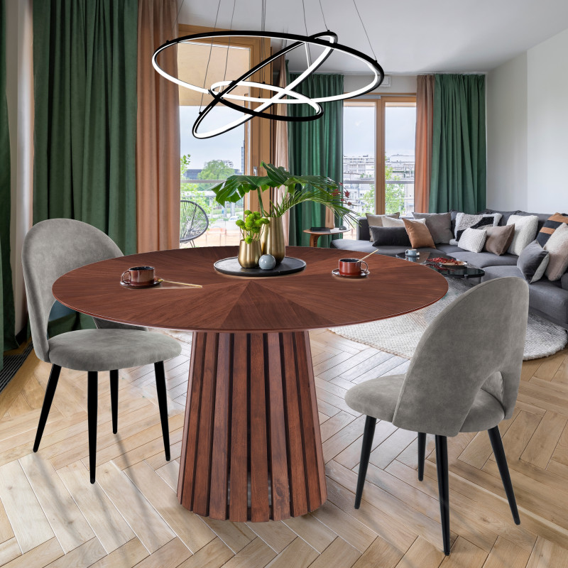 Tavolo Rotondo Volga Walnut 145 X 142 H6,5 Cm