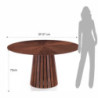 Tavolo Rotondo Volga Walnut 145 X 142 H6,5 Cm