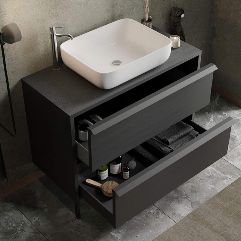 BAGNO A TERRA CM 92 NERO BRUCIATO FRANCESCO