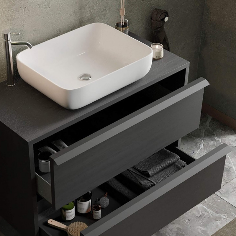 BAGNO SOSPESO CM 92 NERO BRUCIATO FRANCESCO