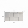 BAGNO SOSPESO CM 100 BIANCO LUCIDO LORENZO