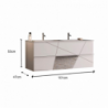 BAGNO SOSPESO CM 100 BIANCO LUCIDO LEONARDO