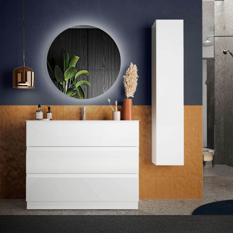 BAGNO A TERRA CM 100 BIANCO LUCIDO RICCARDO