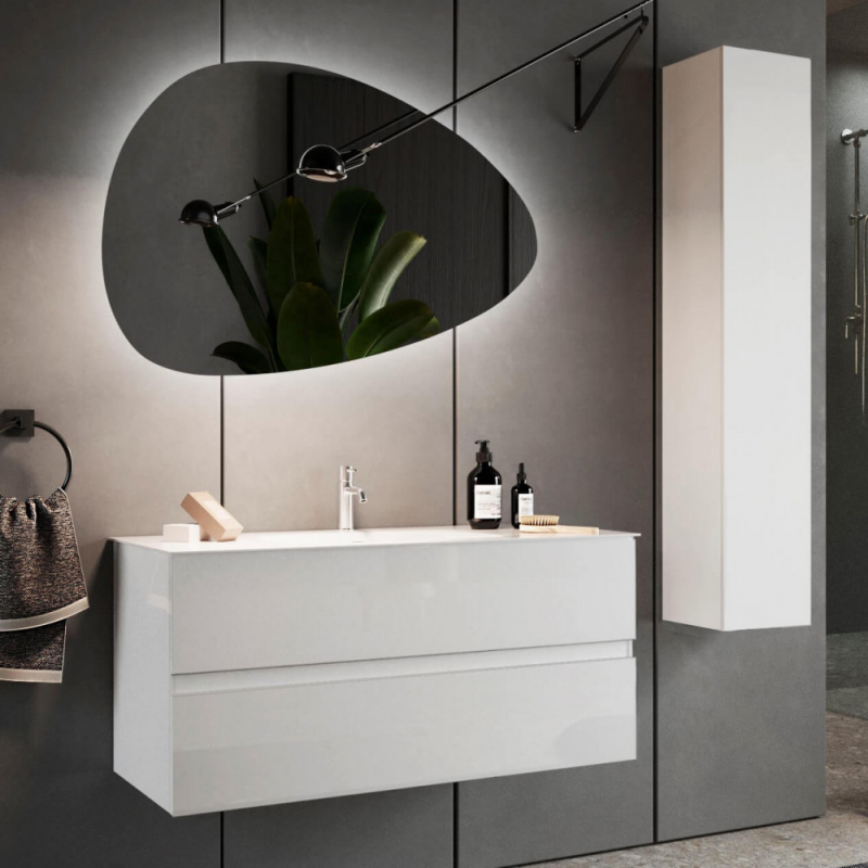 BAGNO SOSPESO CM 100 BIANCO LUCIDO RICCARDO