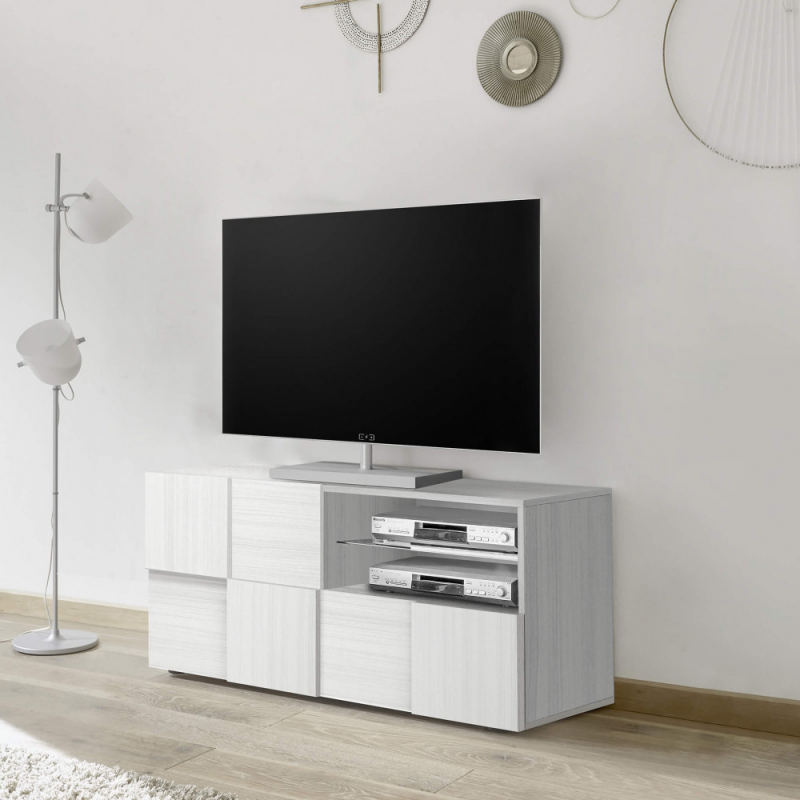 BASE TV PICCOLA BIANCO LUCIDO LORENZO