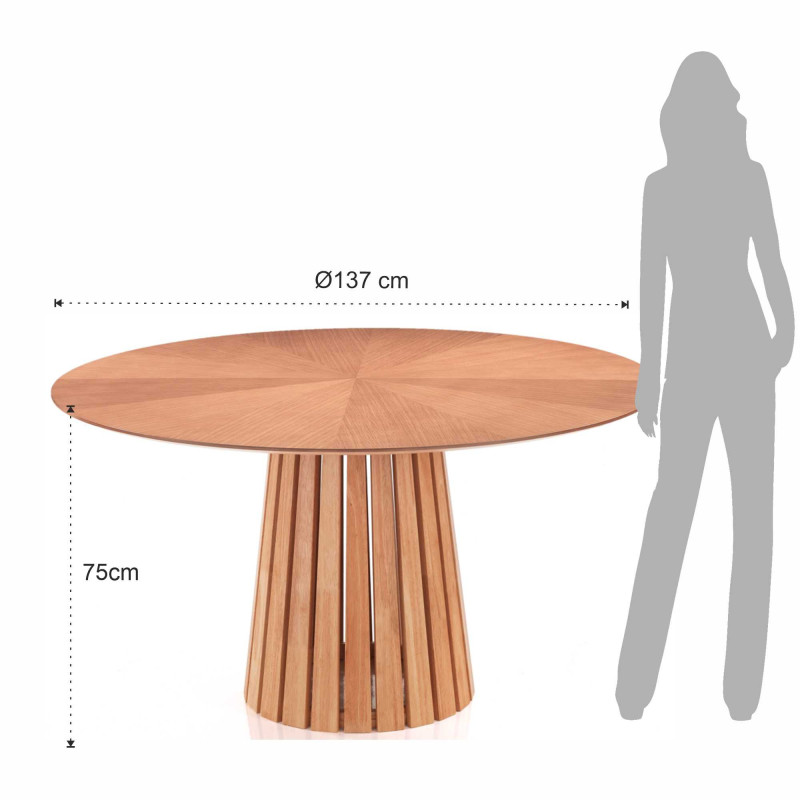 Tavolo Rotondo Volga Wood 145 X 142 H6,5 Cm