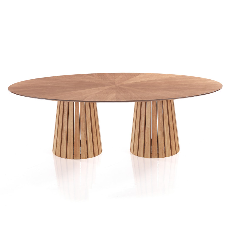 Tavolo Ovale Volga Wood 198 X 115 H6,5 Cm
