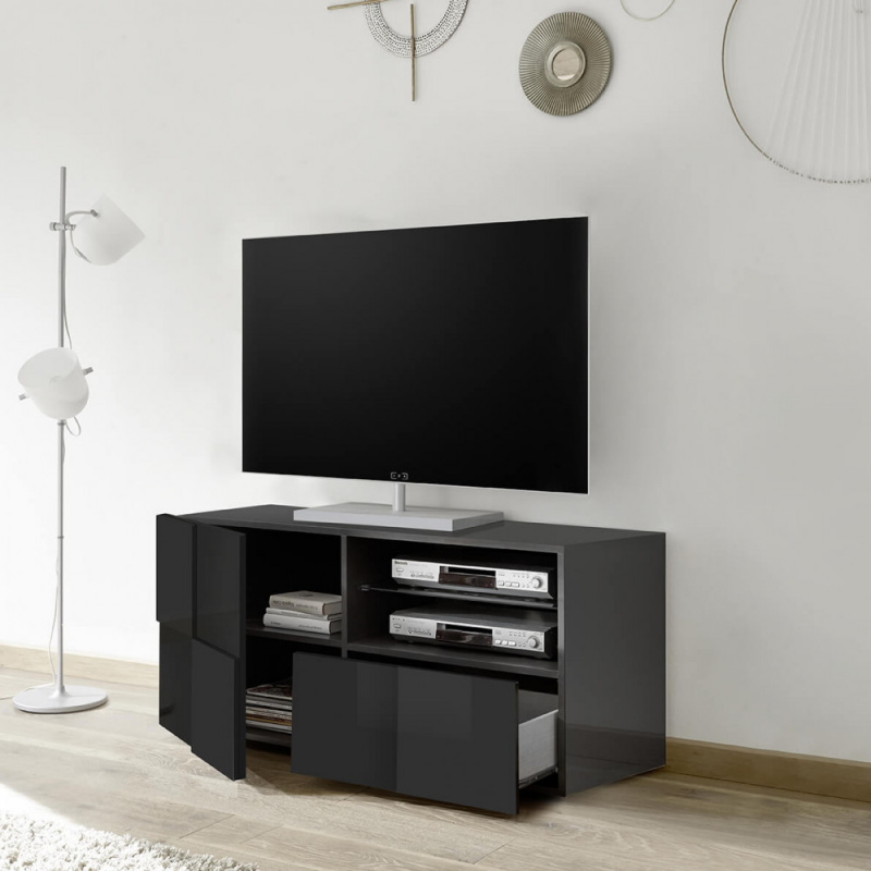BASE TV PICCOLA GRIGIO LUCIDO LORENZO