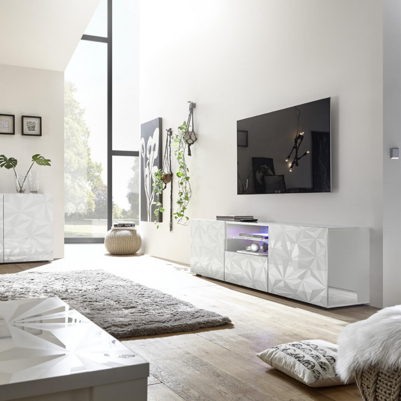 BASE TV GRANDE BIANCO LUCIDO ANDREA