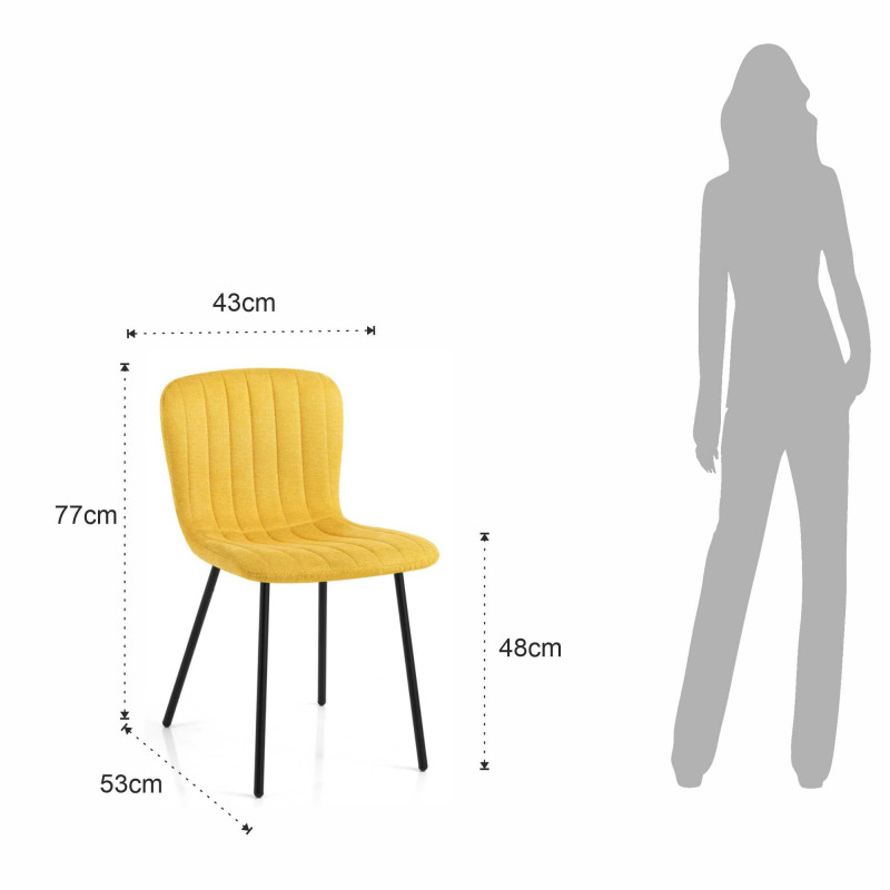 Sedia Cosy Yelow 61 X 44 X 47 Cm