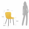 Sedia Cosy Yelow 61 X 44 X 47 Cm