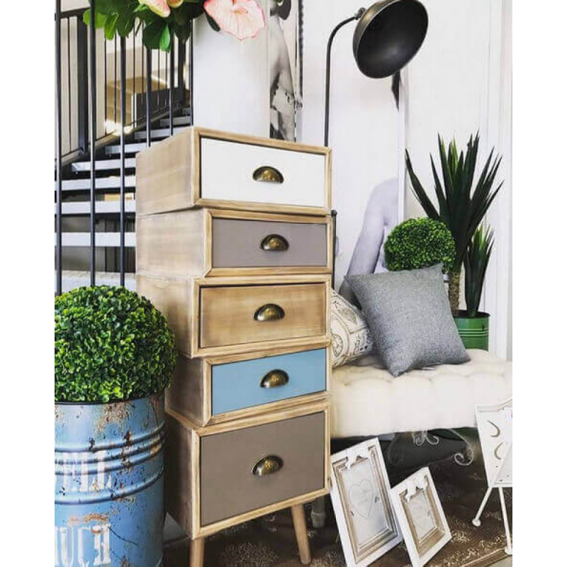 Cassettiera Colorado 4 cassetti stile moderno compatta e robusta