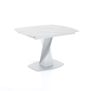 Tavolo Allungabile Twisted Total White 100 X 110 H.13 Cm