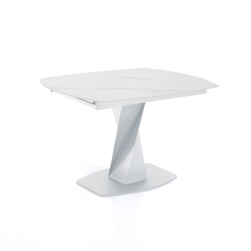 Tavolo Allungabile Twisted Total White 100 X 110 H.13 Cm
