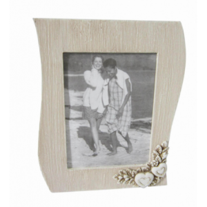 Portafoto shabby chic onda tortora 10x15 elegante e raffinato