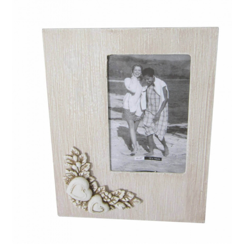 Portafoto shabby chic rettangolare tortora 10x15 elegante