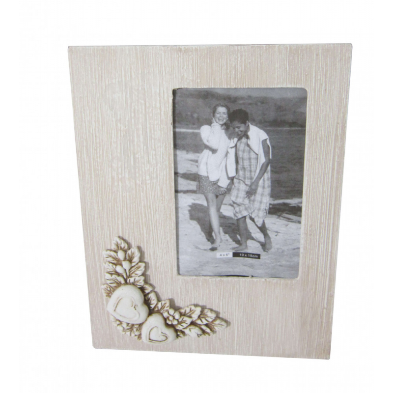 Portafoto shabby chic rettangolare tortora 10x15 elegante