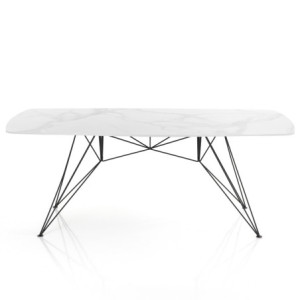 Zoom Tavolo / Scrivania Spillo White Marble 189 X 100 X H11 Cm