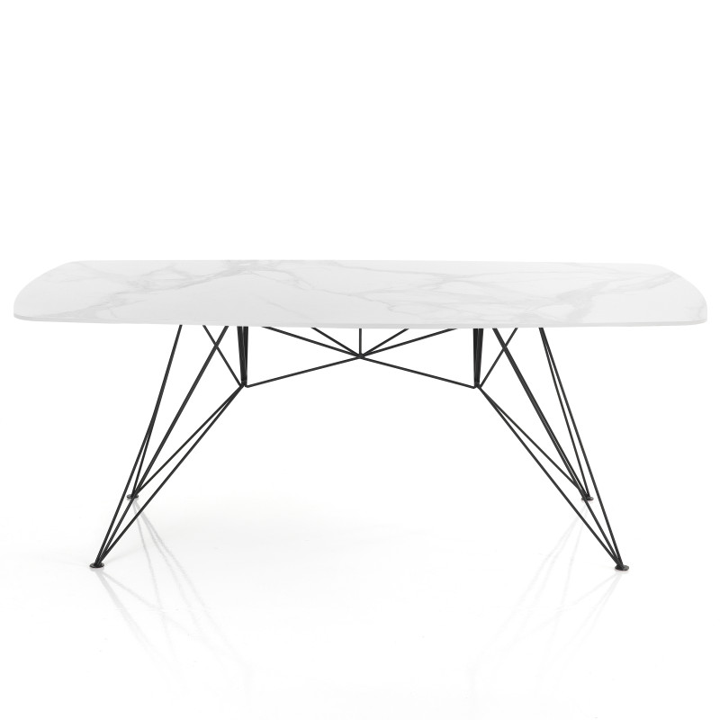 Tavolo / Scrivania Spillo White Marble 189 X 100 X H11 Cm