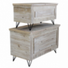 Set 2 bauli legno paulonia MDF tortora sbiancato L84×P43×H54 cm — levanteshop.it