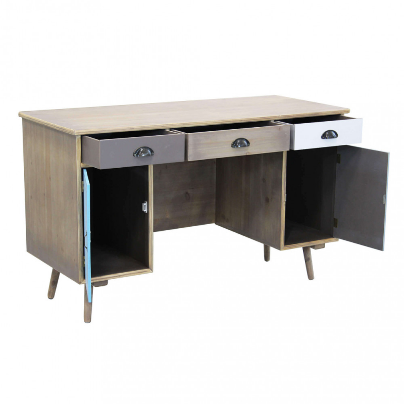 Scrivania Brema moderna naturale per casa ufficio studio