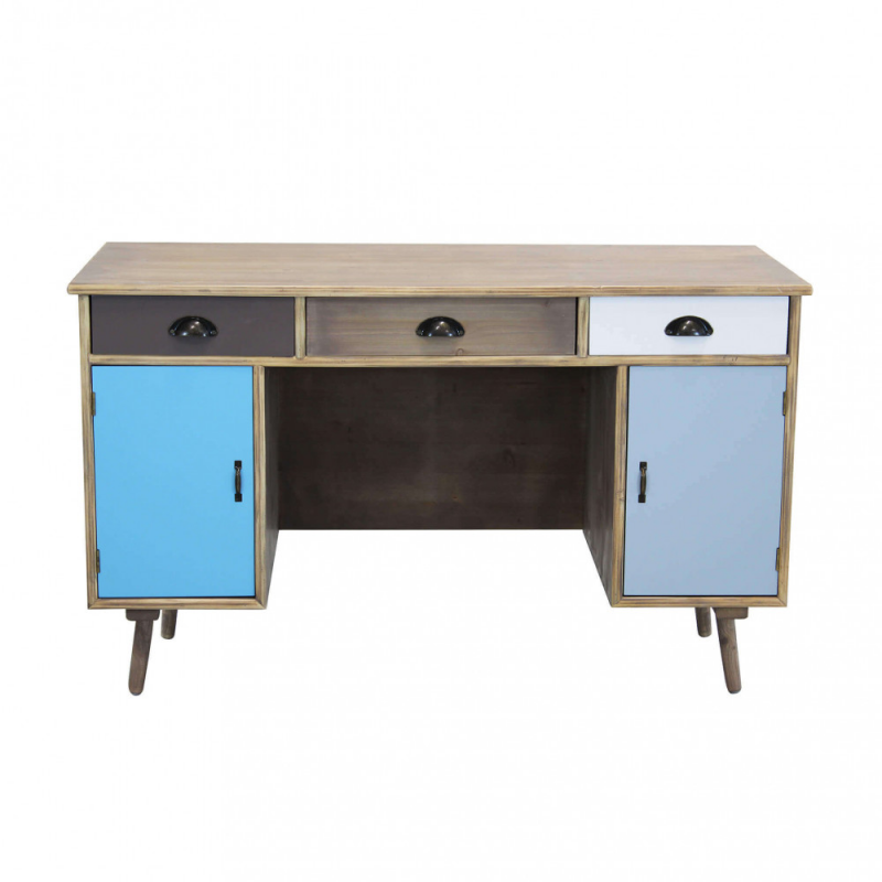 Scrivania Brema moderna naturale per casa ufficio studio