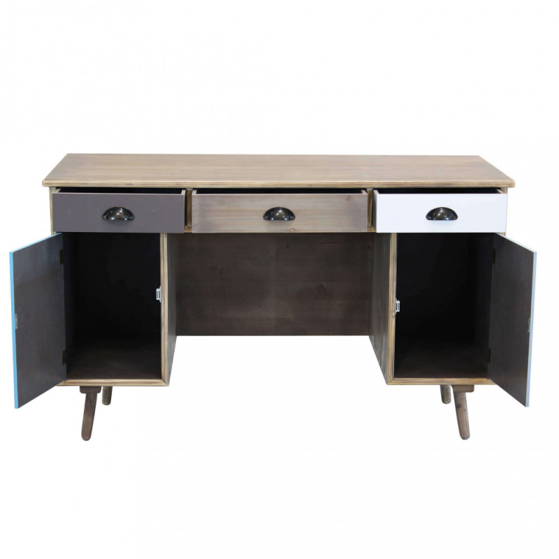 Scrivania Brema moderna naturale per casa ufficio studio