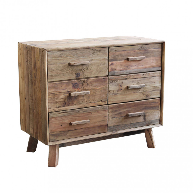 Cassettiera Denzel legno mango marrone 60x35x130h