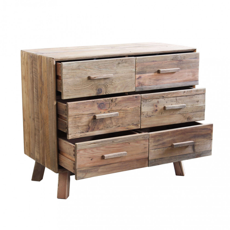 Cassettiera Denzel legno mango marrone 60x35x130h