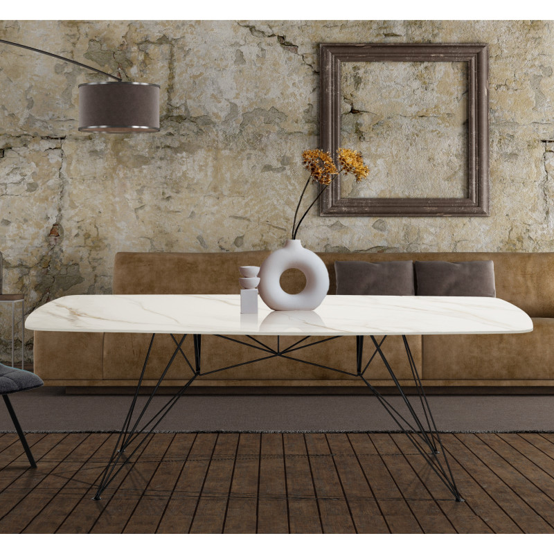 Tavolo / Scrivania Spillo Onice Marble 189 X 100 X H11 Cm