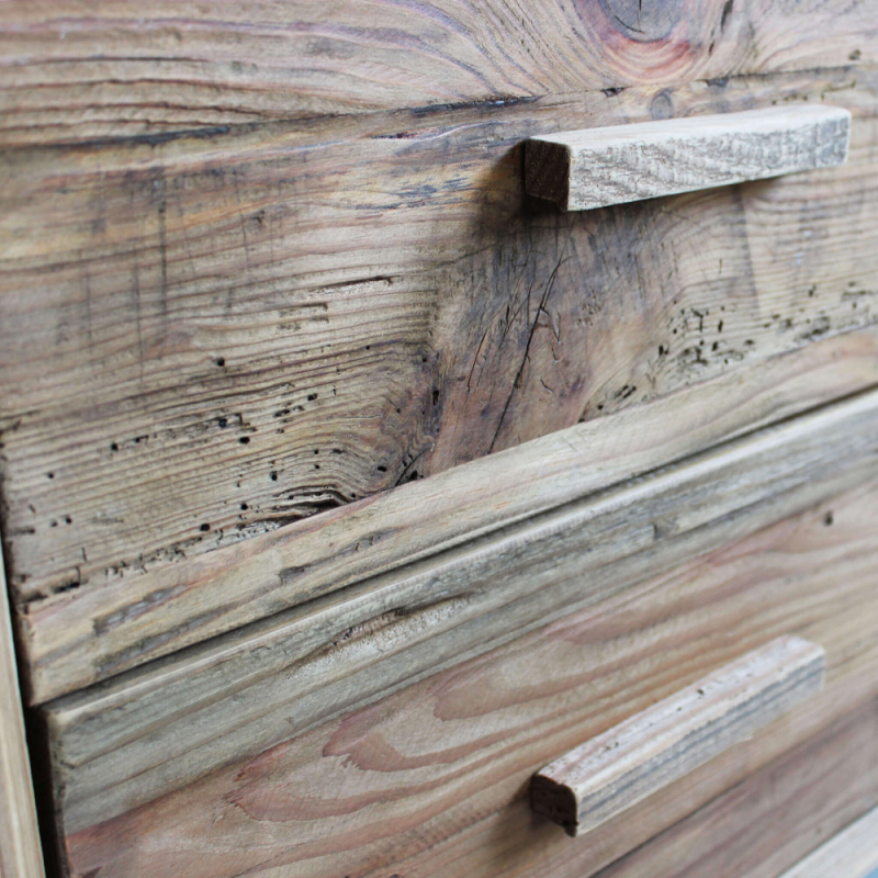 Cassettiera Denzel legno mango marrone 60x35x130h