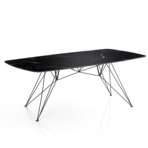 Tavolo / Scrivania Spillo Black Marble 189 X 100 X H11 Cm