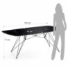 Tavolo / Scrivania Spillo Black Marble 189 X 100 X H11 Cm