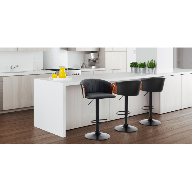 Sgabello Bryan Dark Wood 57 X 57,5 H30 Cm