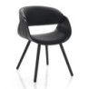 Sedia Visby Evo Total Black 55 X 54,5 H42,5 Cm