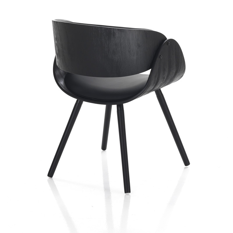 Sedia Visby Evo Total Black 55 X 54,5 H42,5 Cm