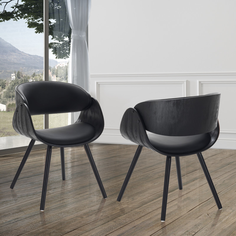 Sedia Visby Evo Total Black 55 X 54,5 H42,5 Cm