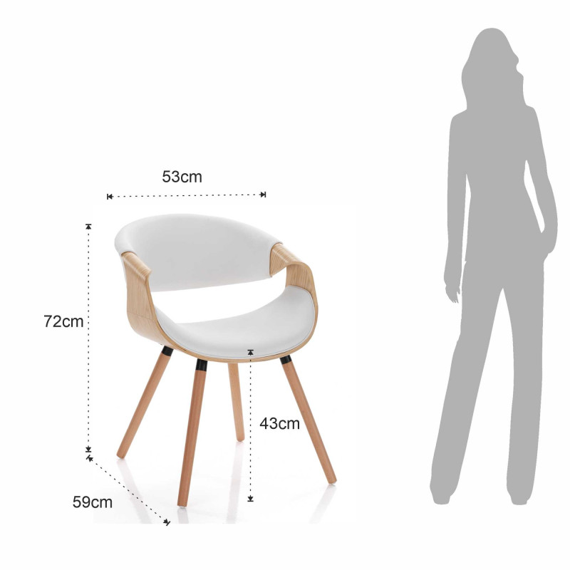 Sedia Visby 2 Wood 56 X 56 H40 Cm