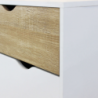 Mobile Bradley Cosma legno bianco marrone L147×P39×H82 cm 2 ante 3 cassetti — levanteshop.it