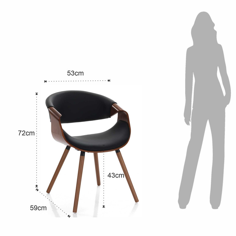 Sedia Visby 2 Dark Wood 56 X 56 H40 Cm