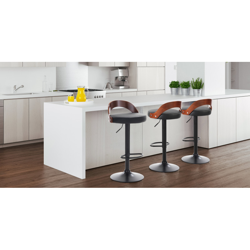 Sgabello Ruben Dark Wood 55 X 45 H44 Cm