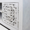 Porta TV Clifford legno acacia 2 ante 2 cassetti 160x45x60