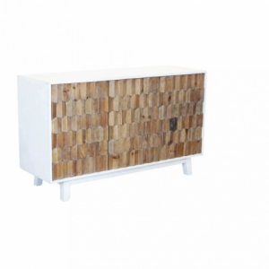 Mobile Archie legno acacia 2 ante 1 cassetto 110x45x80