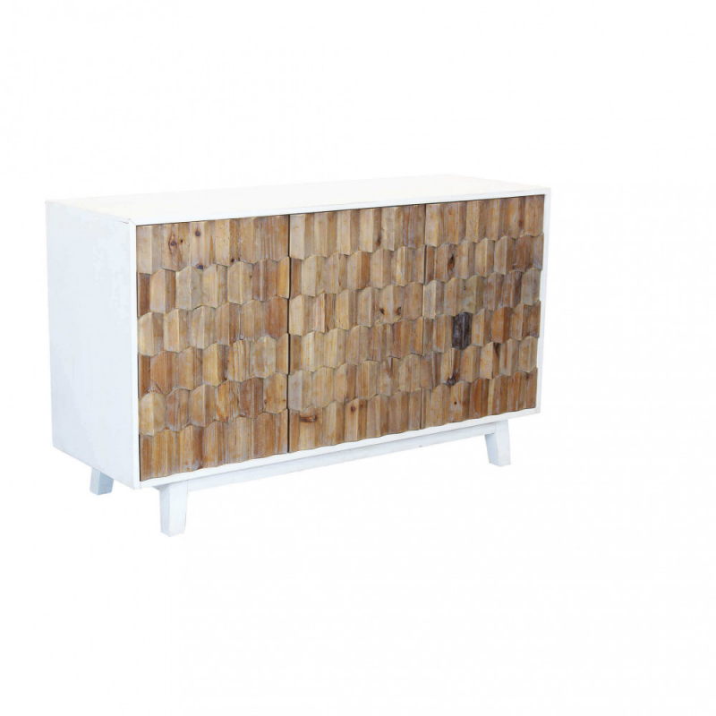 Mobile Archie legno acacia 2 ante 1 cassetto 110x45x80