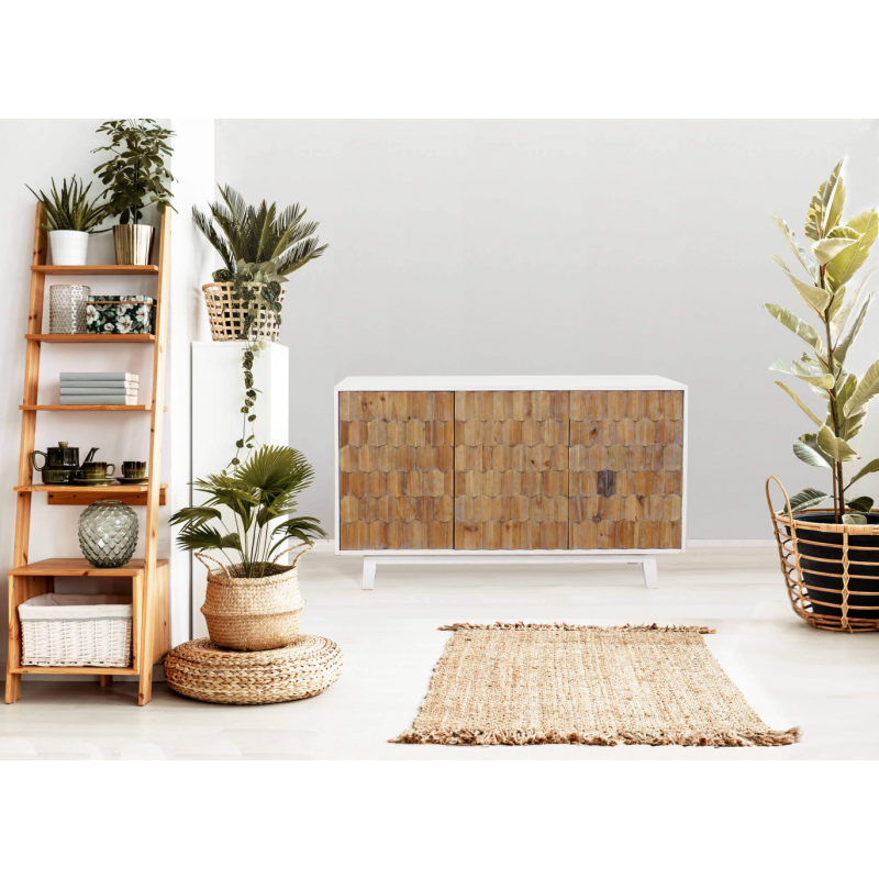 Mobile Archie legno acacia 2 ante 1 cassetto 110x45x80